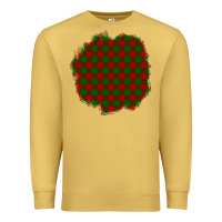 Antique Gold Christmas Tartan Patch Premium Sweatshirt - BundleAndBundleShop