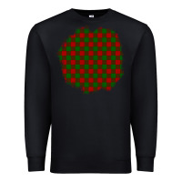 Black Christmas Tartan Patch Premium Sweatshirt - BundleAndBundleShop