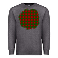 Charcoal Heather Christmas Tartan Patch Premium Sweatshirt - BundleAndBundleShop