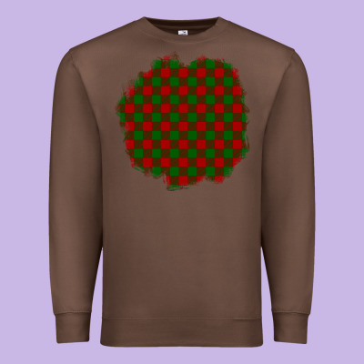 Christmas Tartan Patch Premium Sweatshirt Designed By Bundleandbundleshop