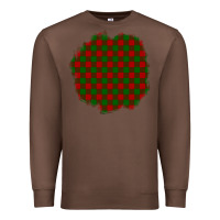 Chestnut Christmas Tartan Patch Premium Sweatshirt - BundleAndBundleShop