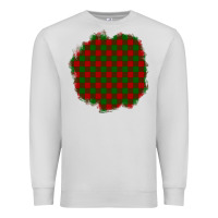 Dove Grey Christmas Tartan Patch Premium Sweatshirt - BundleAndBundleShop