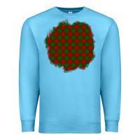 Ocean Blue Christmas Tartan Patch Premium Sweatshirt - BundleAndBundleShop