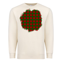 Sandshell Christmas Tartan Patch Premium Sweatshirt - BundleAndBundleShop