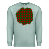 Seafoam Christmas Tartan Patch Premium Sweatshirt - BundleAndBundleShop