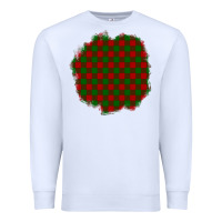 White Christmas Tartan Patch Premium Sweatshirt - BundleAndBundleShop