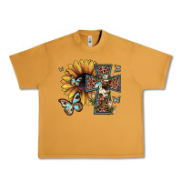 Peanut Butter leopard cross sunflower butterfly Urban Heavy Tee - JahusDesignShop