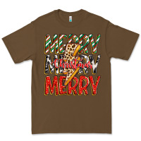 Cacao merry christmas lightning bolt Premium Tee - Zillion Design Studio