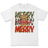 White merry christmas lightning bolt Premium Tee - Zillion Design Studio