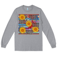 Heather Grey mama tried seamless Long Sleeve Tee - AdoDesignShop