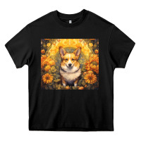 Black pembroke welsh corgi Heavy Core Tee - Unal Design