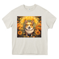 Cream pembroke welsh corgi Heavy Core Tee - Unal Design