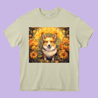 Pembroke Welsh Corgi Heavy Core Tee Designed By Unal Design