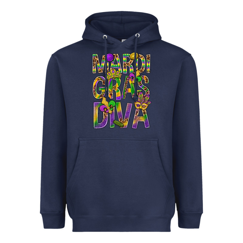 Mardi Gras Diva Heavyweight Hoodie by BundleAndBundleShop | Teevron