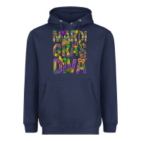 Navy Mardi Gras diva Heavyweight Hoodie - BundleAndBundleShop
