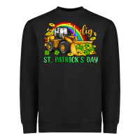 Black i dig st patrick s day bulldozer Heavyweight Sweatshirt - JahusDesignShop
