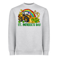 Heather Grey i dig st patrick s day bulldozer Heavyweight Sweatshirt - JahusDesignShop