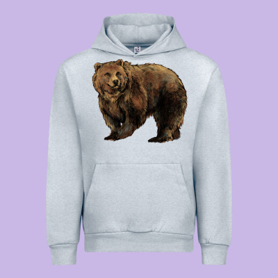 Grizzly Bear Urban Hoodie Designed By Howdyjamesfarm