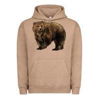 Pigment Burro Grizzly Bear Urban Hoodie - HowdyJamesFarm