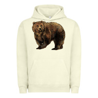 Pigment Pistachio Grizzly Bear Urban Hoodie - HowdyJamesFarm