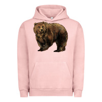 Pigment Salmon Grizzly Bear Urban Hoodie - HowdyJamesFarm