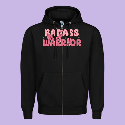 Badass Warrior Zipper Hoodie Designed By Maliassmallbusiness