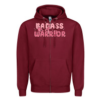 Burgundy badass warrior Zipper Hoodie - MaliasSmallBusiness