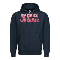 Navy badass warrior Zipper Hoodie - MaliasSmallBusiness