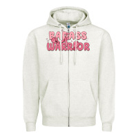 Oatmeal Heather badass warrior Zipper Hoodie - MaliasSmallBusiness
