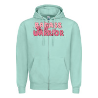 Seafoam badass warrior Zipper Hoodie - MaliasSmallBusiness