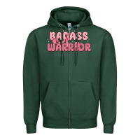 Sports Green badass warrior Zipper Hoodie - MaliasSmallBusiness