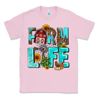 Bubblegum Pink farm life Classic Tee - AdoDesignShop