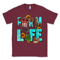 Burgundy farm life Classic Tee - AdoDesignShop