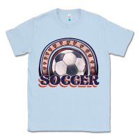 Dusty Blue soccer rainbow Classic Tee - JahusDesignShop