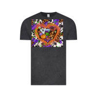 Vintage Black halloween heart Vintage Tee - AdoDesignShop
