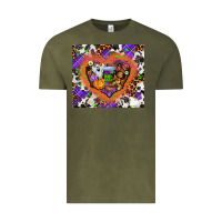 Vintage Olive halloween heart Vintage Tee - AdoDesignShop