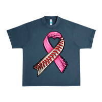 Midnight Navy breast cancer sport ribbons Urban Heavy Tee - AdoDesignShop