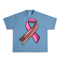 Pebble Blue breast cancer sport ribbons Urban Heavy Tee - AdoDesignShop