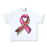 White breast cancer sport ribbons Urban Heavy Tee - AdoDesignShop