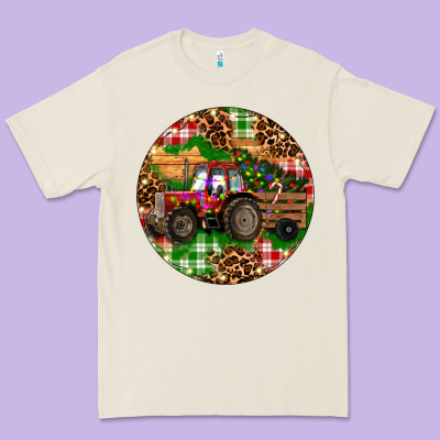 Premium Tee Christmas Farm Red Tractor