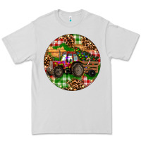 Dove Grey Christmas Farm Red Tractor Premium Tee - RanaPortraitStore