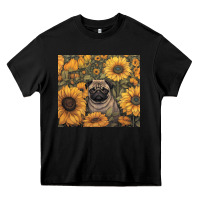 Black pug Heavy Core Tee - Unal Design
