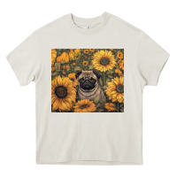Cream pug Heavy Core Tee - Unal Design