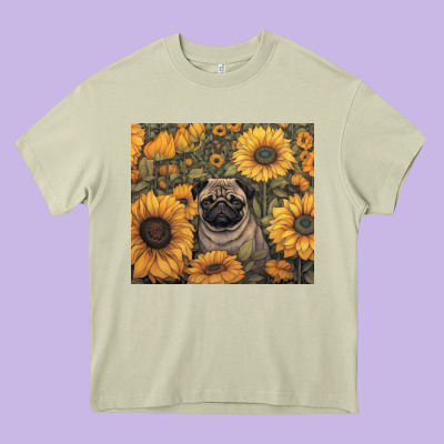 Pug Heavy Core Tee Designed By Unal Design