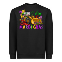 Black i dig mardi gras bulldozer Heavyweight Sweatshirt - JahusDesignShop