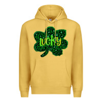 Antique Gold Lucky Shamrock St Patricks Day Premium Hoodie - Bettercallsaul