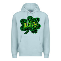 Blue Mist Lucky Shamrock St Patricks Day Premium Hoodie - Bettercallsaul