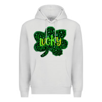 Dove Grey Lucky Shamrock St Patricks Day Premium Hoodie - Bettercallsaul