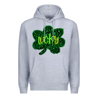 Heather Grey Lucky Shamrock St Patricks Day Premium Hoodie - Bettercallsaul