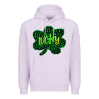 Lilac Lucky Shamrock St Patricks Day Premium Hoodie - Bettercallsaul